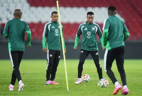 Bafana Bafana Coach Pitso Mosimane Credits Themba Zwane and Yanela Mbuthuma in Afcon Qualifier Win