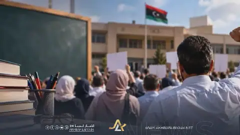 نقابة المعلمين تعلن إضراباً عاماً بجميع مدارس ليبيا