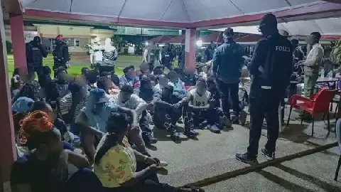 64 Arrested, Guns Seized in Achimota Lounge Raid; Mystery Pistol Holster Found