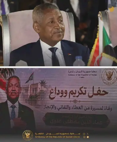 Sudan Ambassador to Egypt Honored in Farewell Ceremony