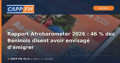 Illustration de l’article : Rapport Afrobarometer 2026 : 46 % des Béninois disent avoir envisagé d’émigrer