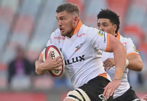 Aidon Davis in 2024 vir die Cheetahs in die Curriebeker-reeks in aksie.