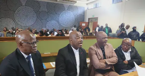 Madoda Johannes Sibanyoni , Mvimbi Daniel Masilela, Philemon Msiza and Bafana Sindane have been granted R70,000 bail by the Delmas magistrates court on the extortion and money laundering case against them.