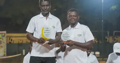 The maiden edition of the Abiriw Guantuahene Super 8 Tennis Tournament reached an electrifying climax as Thomas Ohene Effah (Octopus) lifted the coveted prize after 6 days of exhilarating tennis on the clay court.
