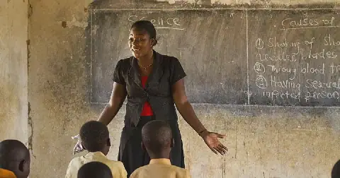 A female teacher in Ghana (For illustrative purposes of this story only). Image source: grandmotherafrica.com