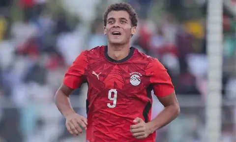 Egypt's Hamza Abdel Karim Celebrates in Top Photos of Match Against South Sudan