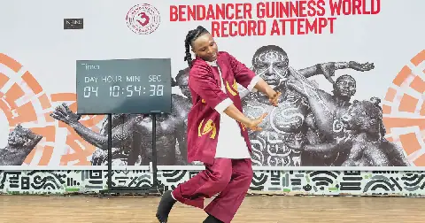Bendancer dances at Freedom Park, Lagos, as he attempts to break the Guinness World Records title for the longest dance marathon by an individual