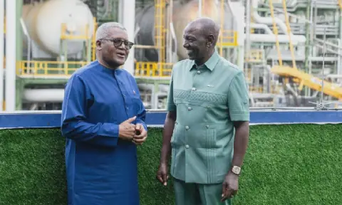 President Ruto says Dangote refinery project will proceed despite court cases, protests