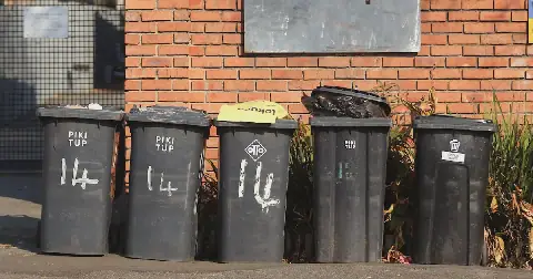 Idle waste collection bins are left on the streets as contractors await payment from Pikitup. Picture: Thapelo Morebudi/Sunday Times