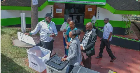 The ballot papers tender the suspension follows a request for review filed by an entity at the Public Procurement Administrative Review Board. (Photo: IEBC)