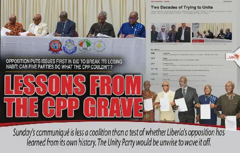 Liberia: Opposition Puts Issues First in Bid to Break Its Losing Habit; Can Five Parties Do What the CPP Couldn’t?