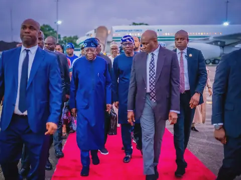 Tinubu dismisses health rumours, returns to Nigeria after European vacation