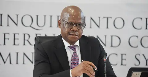 Controversial Mpumalanga taxi boss Joe 'Ferrari' Sibanyoni testifies before the Madlanga commission of inquiry at the Brigitte Mabandla Justice College in Pretoria. Picture: Freddy Mavunda/Business Day