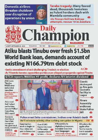 Daily Champion's Latest News Update for September 29, 2026