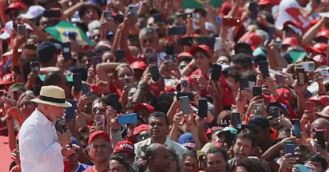 Brazilian President Luiz Inacio Lula da Silva speaks his reelection campaign at Primeiro de Maio Stadium in Sao Bernardo do Campo, Brazil, on August 16 2026. File picture: Reuters/Adriano Machado