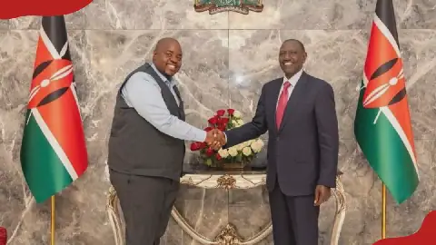 Wicknell Chivayo with Ruto