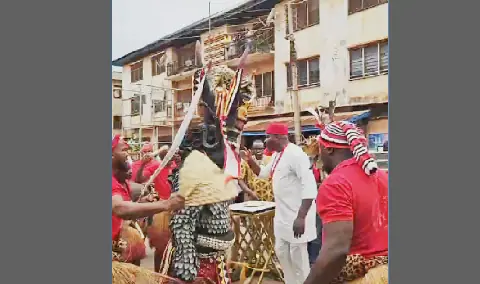 Achara Layout Erupts in Color as Club Celebrates New Yam and Masquerade Festivals