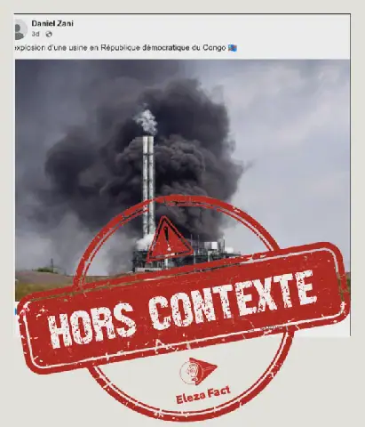 Attention, cette image montre une explosion d’usine à Leverkusen en 2021 et non en RDC en 2026