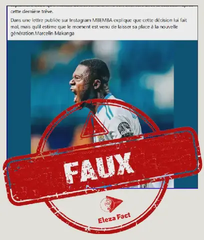 Faux : Chancel Mbemba n’a pas annoncé sa retraite internationale