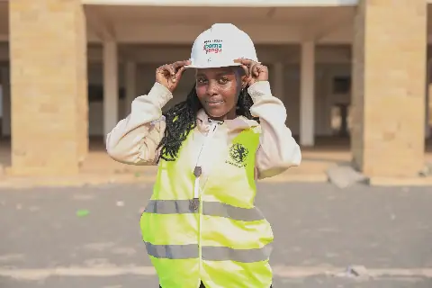 Young women build skills at Field Marshal Muthoni Market in Nyeri