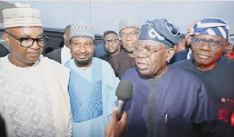 Tinubu Arrives In Lagos Amid Tight Security