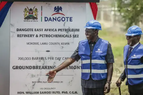 Dangote Lays Foundation Stone for Second Mega-Refinery in Africa in Kenya