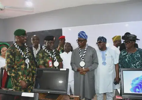 COAS commissions 30-seater computer laboratory at Agunbiade Victory High School