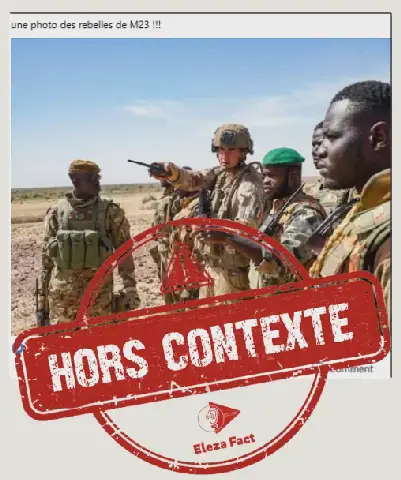 Attention, cette image ne montre pas des militaires de l'AFC/M23, mais des soldats français et maliens en 2021