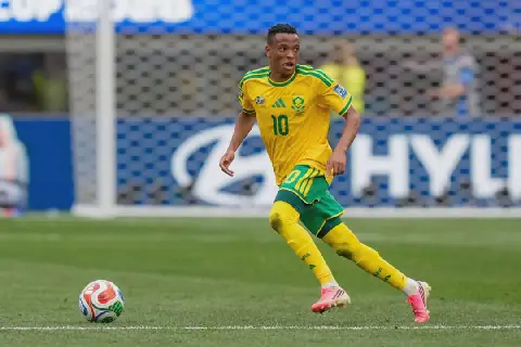 Relebohile Mofokeng het Woensdag twee doele vir Bafana Bafana aangeteken.