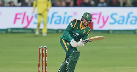 Ryan Rickelton top-scored for the Proteas in third ODI against Australia in Potchefstroom. Picture: BackpagePix