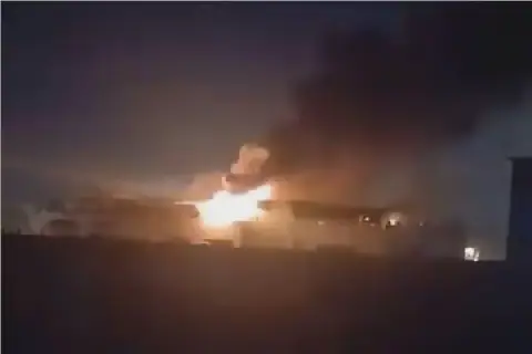Large Fire Engulfs School in Egypt's Awsim Area
