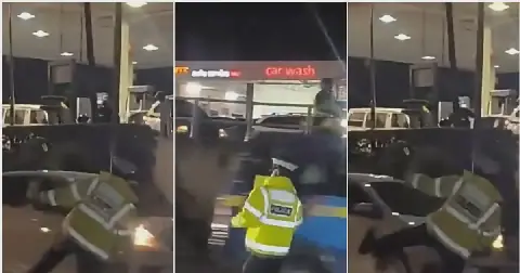 Hips swaying, arms gesturing, the occasional kick thrown in for good measure, the traffic police officer danced, all while somehow still managing to keep cars moving in the right direction.