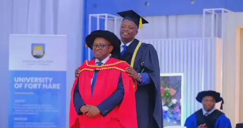 Justice Mbuyiseni Madlanga received an honorary Doctor of Laws degree from the University of Fort Hare at its spring graduation on Friday.