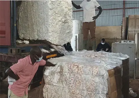 Ghana's FDA Destroys 28 Bales of Illegal Diapers in Market Crackdown
