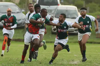 Darlington Gans (with ball) will have a key role to play for Gardens in their second round Gold Cup rugby clash against Saldanha in Kariega on Saturday