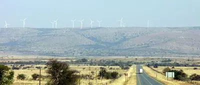 A portion of the Cookhouse wind farm viewed from the N2 freeway. The Golden Valley wind farm will get a welcome boost from the GreenX Note II fund