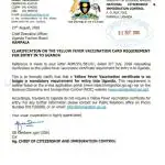 Uganda Drops Yellow Fever Card Requirement Amid Border Extortion Complaints