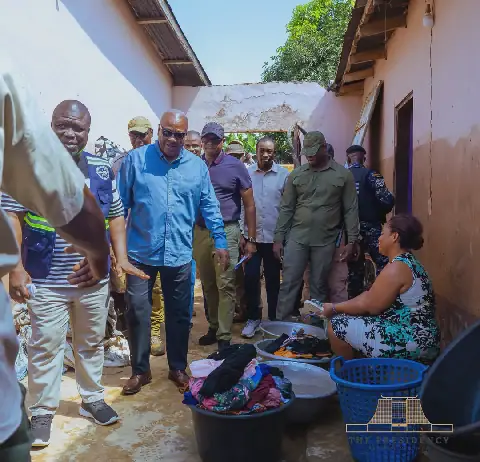 President Mahama Visits Hohoe Flood Victims, Donates Relief Items