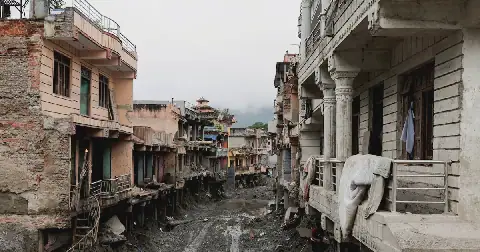 People search for their belongings at a damaged house following deadly flash floods and a mudslide in Devighat, Nuwakot district, Nepal, on September 21 2026. Picture: Reuters/Navesh Chitrakar