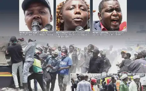 Protest at Standard Group Headquarters Ends in Infighting Among Demonstrators