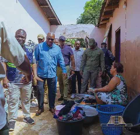 Mahama Donates Relief Items to Hohoe Flood Victims