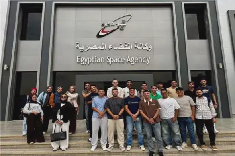 Students from Delta Technological University Visit Egyptian Space Agency