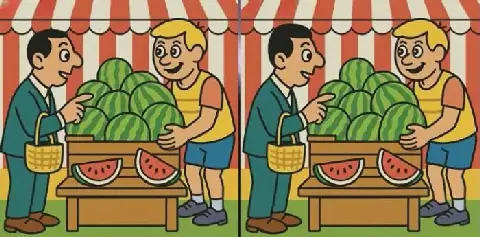 Egyptian Man Challenges Readers to Spot 3 Differences in Watermelon Purchase Scene