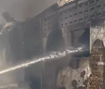 Four Fire Service Units Battle Blaze at Amasaman China Mall