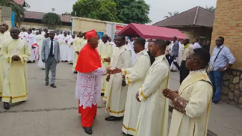 Cardinal Fridolin Ambongo Ordains 20 New Catholic Priests in Kinshasa