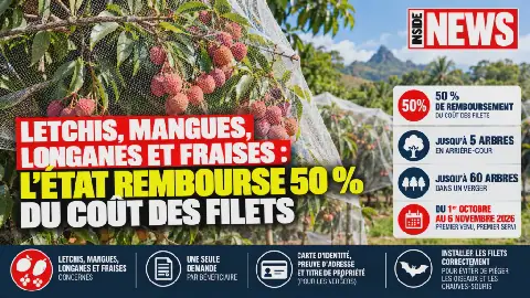 Mauritius Government Offers 50% Subsidy for Fruit Protection Nets