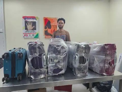 NDLEA Busts Milan-Bound Businessman with 4.8kg Cocaine Hidden in Shoes, Bags