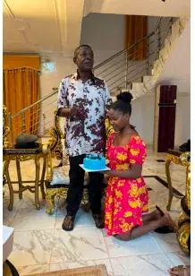 Nollywood Veteran, Nkem Owoh, blessing Kam Debbie during