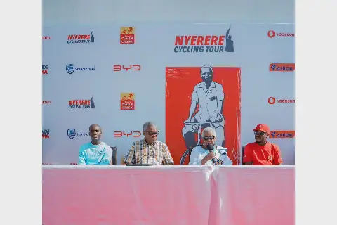 Mama Maria Nyerere blesses participants of Nyerere Cycling Tour