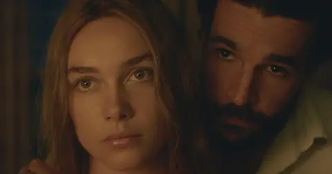 Florence Pugh plays Cathy Ames, and Christopher Abbott is Adam Trask in the Netflix miniseries East of Eden.